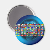 Flaggen der Welt Magnet (Vorderseite/Rückseite)