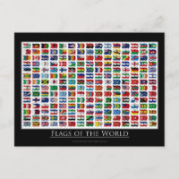 Flaggen der Welt - Postkarte
