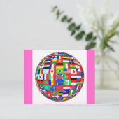 Flaggen der Welt Postkarte (Stehend Vorderseite)