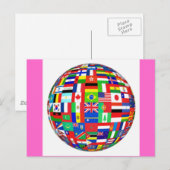 Flaggen der Welt Postkarte (Vorne/Hinten)