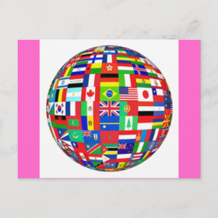 Flaggen der Welt Postkarte