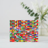 Flaggen der Welt Postkarte (Stehend Vorderseite)