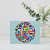 Flaggen der Welt Postkarte (Stehend Vorderseite)