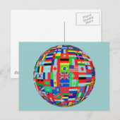 Flaggen der Welt Postkarte (Vorne/Hinten)