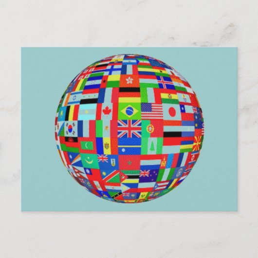 Flaggen der Welt Postkarte (Vorderseite)