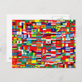FLAGGEN DER WELT POSTKARTE (Vorne/Hinten)
