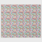 Flaggen der Welt Reise Design Geschenkpapier (Flach)
