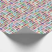 Flaggen der Welt Reise Design Geschenkpapier (Ecke)