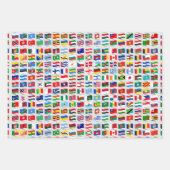 Flaggen der Welt Reise Design Geschenkpapier Set (Vorderseite)