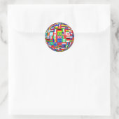 Flaggen der Welt Runder Aufkleber (Tasche)
