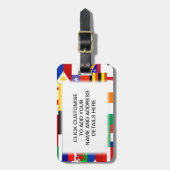 Flaggen der Weltcollage Gepäckanhänger (Vorderseite vertikal)