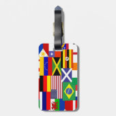 Flaggen der Weltcollage Gepäckanhänger (Rückseite vertikal)