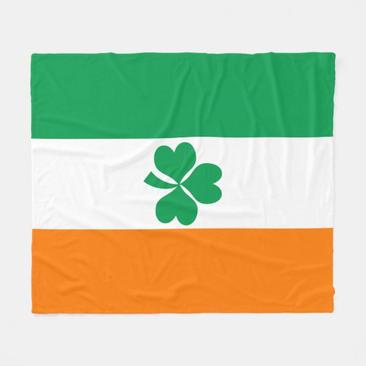 Flaggen des Kleeblatts Irland Fleecedecke (Vorderseite (Horizontal))