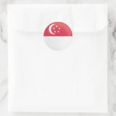 Flaggen des Round-Icon-Programms von Singapur Runder Aufkleber (Tasche)