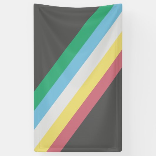 Flaggen des Schwerpunkts Behinderung Banner (Vertikal)