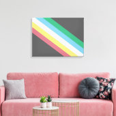 Flaggen des Schwerpunkts Behinderung Leinwanddruck (Insitu (Wohnzimmer))