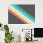 Flaggen des Schwerpunkts Behinderung Poster (Heimbüro)