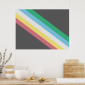 Flaggen des Schwerpunkts Behinderung Poster (Küche)