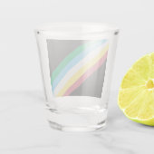Flaggen des Schwerpunkts Behinderung Schnapsglas (Rückseite)