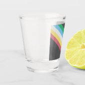 Flaggen des Schwerpunkts Behinderung Schnapsglas (Links)