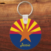 Flaggen des Staates Arizona Customize Name Schlüss Schlüsselanhänger (Vorderseite)