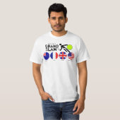 Flaggen des Tennis-großartigen Knall-vier 1 T - T-Shirt (Vorne ganz)