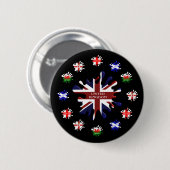 Flaggen des Vereinigten Königreichs Button (Vorne & Hinten)