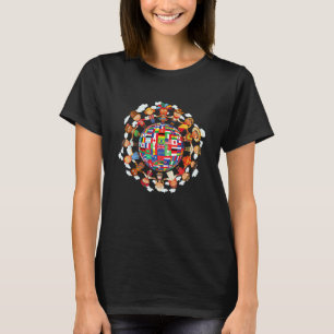 Flaggen des Weltkulturerbes Diversity Kinder rund T-Shirt