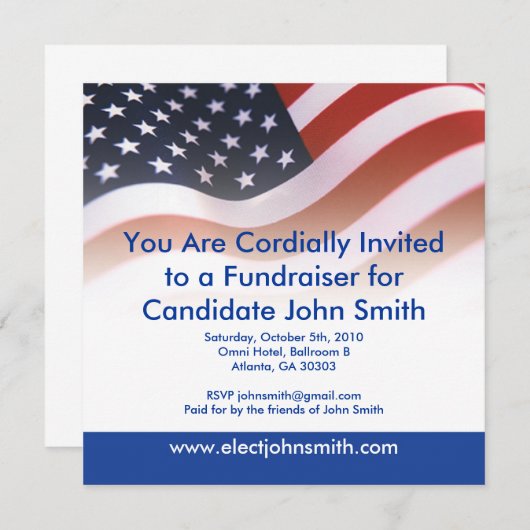 Flaggen-Einladung Einladung (Vorne/Hinten)