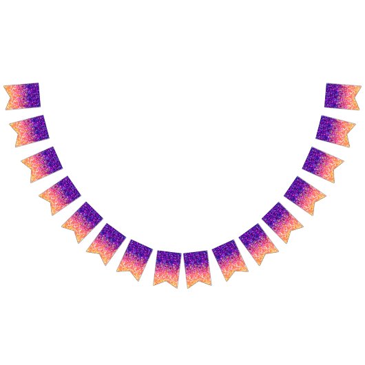 Flaggen-Fahnen-Glitzer-Grafik Wimpelkette (Alle)