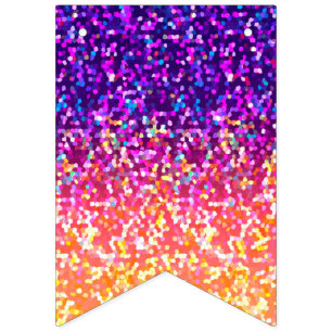 Flaggen-Fahnen-Glitzer-Grafik Wimpelkette