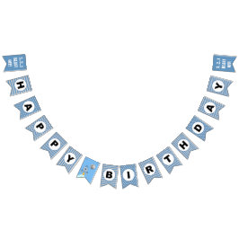 Flaggen-Flagge blaues Grau alles- Gute zum Wimpelkette