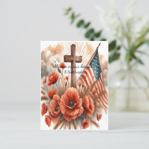 Flaggen fliegen, wo sie fliegen feiertagspostkarte