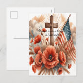 Flaggen fliegen, wo sie fliegen feiertagspostkarte (Vorne/Hinten)