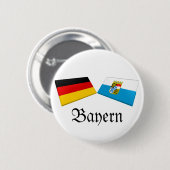 Flaggen-Fliesen Bayern, Deutschland Button (Vorne & Hinten)