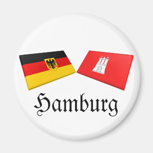 Flaggen-Fliesen Hamburgs, Deutschland Magnet