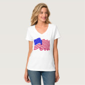 Flaggen-Frauenhemd T-Shirt (Vorderseite Vollansicht)