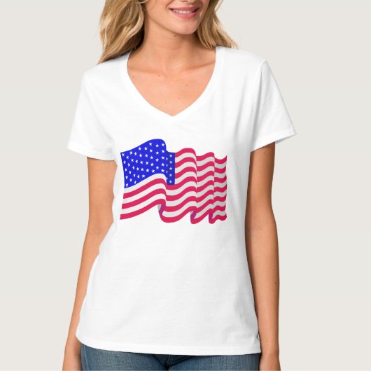Flaggen-Frauenhemd T-Shirt (Vorderseite)