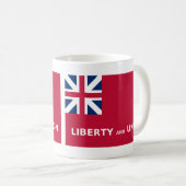 Flaggen-Freiheit und Gewerkschaft 1774 Vereinigter Kaffeetasse (VorderseiteRechts)