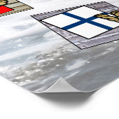 Flaggen für Seefahrtzeichen Poster (Ecke)