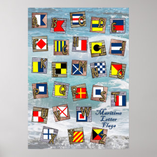 Flaggen für Seefahrtzeichen Poster