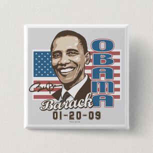 Flaggen-Gang Obama-Einweihungs-2009 Button