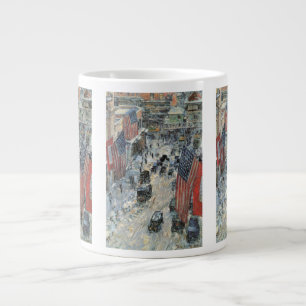 Flaggen in der 57th Street von Frederick Childe Ha Jumbo-Tasse