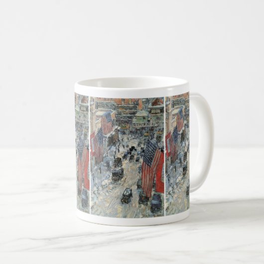 Flaggen in der 57th Street von Frederick Childe Ha Kaffeetasse (VorderseiteRechts)