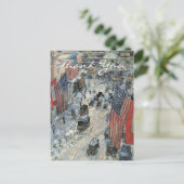 Flaggen in der 57th Street von Frederick Childe Ha Postkarte (Stehend Vorderseite)