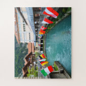 Flaggen in der Schweiz Puzzle (Vertikal)