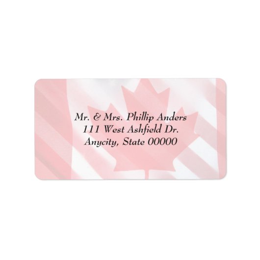 Flaggen in Kanada und den USA verblassen Adressaufkleber (Vorne)