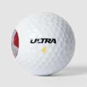 Flaggen Italiens und der USA Golfball (Logo)