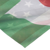 Flaggen Italiens und der USA Kurzer Tischläufer (Ecke)