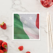 Flaggen Italiens und der USA Serviette (Beispiel)